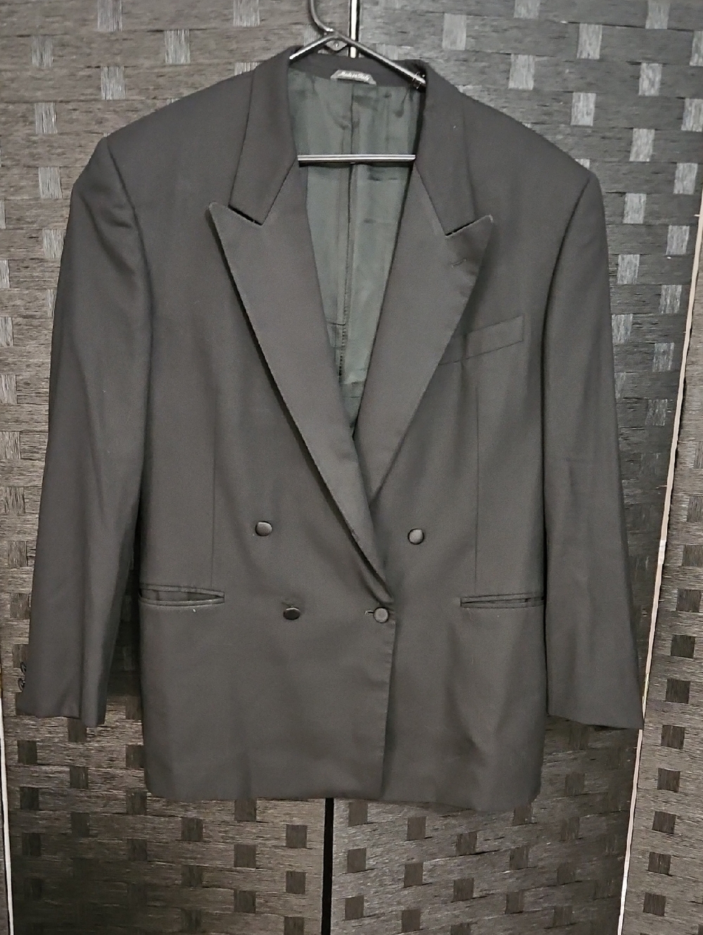 Principe Men's Black Double-Breasted Tux Blazer Size 49R